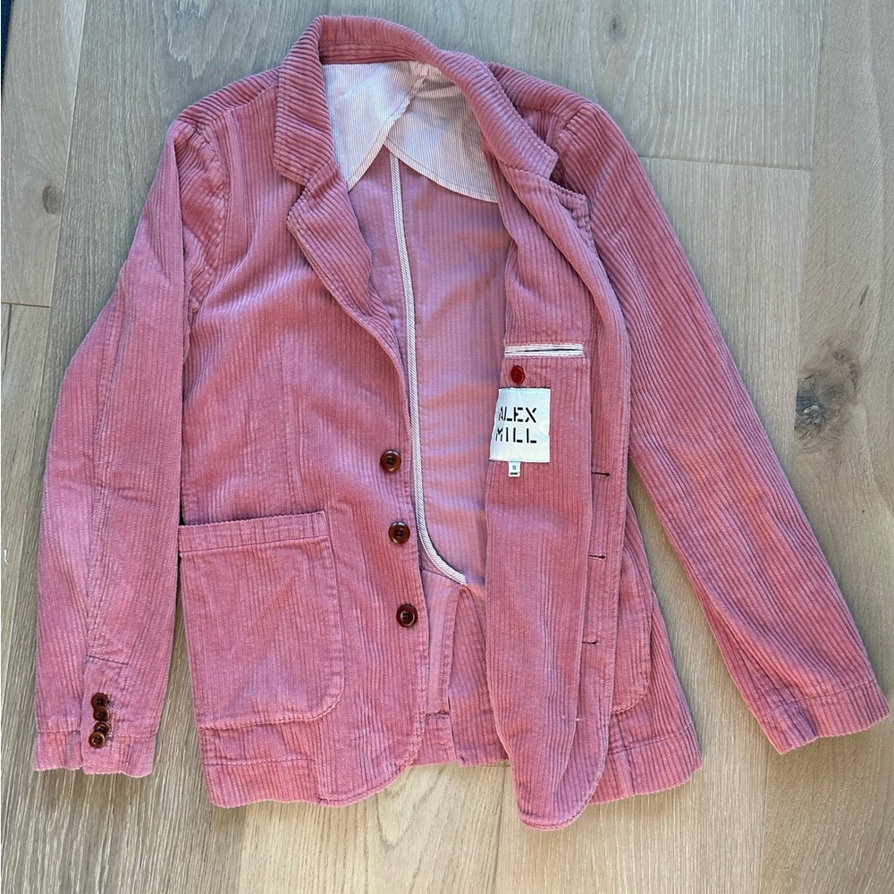 Alex Mill Pink Coduroy Blazer